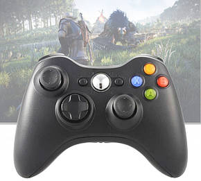 Джойстик XBOX 360 провідний, Дротовий геймпад XBOX для ПК, Контролер для Xbox Чорний, фото 1