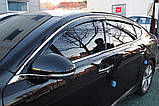 Вітровики з хром молдингом, дефлектори вікон Kia K7 2016-2021 (6шт./Autoclover/Південна Корея), фото 2