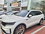 Дефлектори вікон з хром молдингом, вітровики Kia Sorento 2020- (Autoclover E460), фото 3