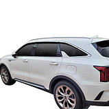 Дефлектори вікон з хром молдингом, вітровики Kia Sorento 2020- (Autoclover E460), фото 4