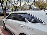Дефлектори вікон з хром молдингом, вітровики Kia Sorento 2020- (Autoclover E460), фото 7