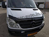 Дефлектор капоту, мухобойка Mercedes Sprinter W906 2006-2012 (HIC), фото 4