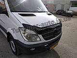 Дефлектор капоту, мухобойка Mercedes Sprinter W906 2006-2012 (HIC), фото 5