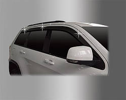 Дефлектори вікон, вітровики Jeep Grand Cherokee (WK2) 2010-2021 6шт. (Autoclover/Корея)