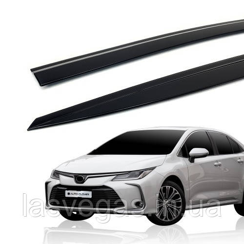 Дефлектори вікон (вітровики) Toyota Corolla 2019- (Autoclover E221), фото 1