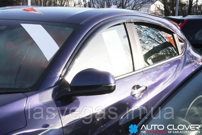 Дефлектори вікон (вітровики) Honda HR-V 2015-2021 (Autoclover D079)