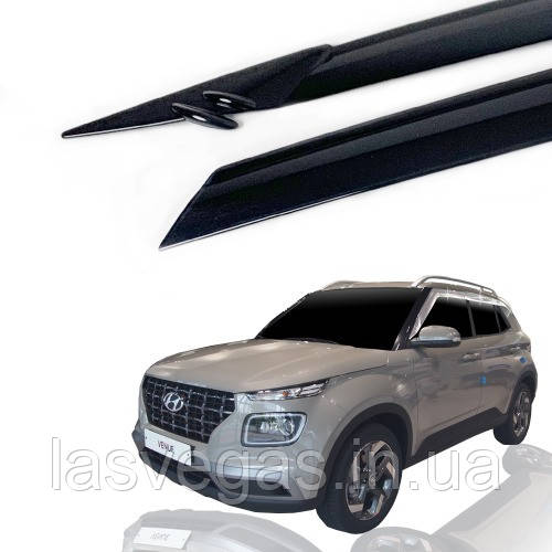 Дефлектори вікон (вітровики) Hyundai Venue 2019- (6шт / Autoclover / Корея)