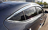 Дефлектори вікон (вітровики) хромовані Hyundai Elantra AD 2015-2020 (Autoclover/Корея), фото 2