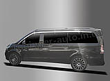 Дефлектори вікон (вітровики) хромовані Mercedes Viano W447 Vito 2015-2021 (середня база), фото 5