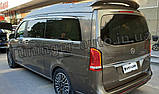 Дефлектори вікон (вітровики) хромовані Mercedes Viano W447 Vito Long 2015-2024 (Autoclover B397), фото 5