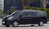 Дефлектори вікон (вітровики) хромовані Mercedes Viano W447 Vito Long 2015-2024 (Autoclover B397), фото 7