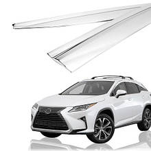 Дефлектори вікон хромовані, вітровики Lexus RX 2015- (Autoclover D702)