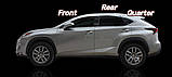 Дефлектори вікон хромовані, вітровики Lexus NX 2015-2021 6шт. (Autoclover D656), фото 8