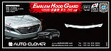 Дефлектор капота хромований, мухобойка Hyundai Sonata LF 2014-2016 (Autoclover D972), фото 6