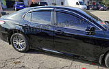 Дефлектори вікон з хром молдингом Toyota Camry V70 2017-, фото 4