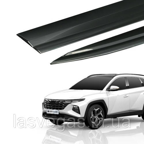 Дефлектори вікон (вітровики) Hyundai Tucson NX4 Long 2021- (Autoclover E242), фото 1