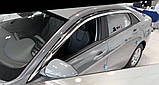 Дефлектори вікон хромовані, вітровики Hyundai Elantra CN7 2020- (Autoclover E032 6шт.), фото 7
