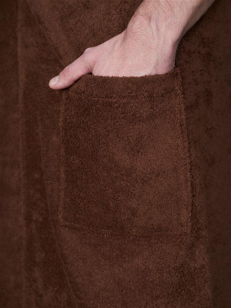 Банный набор Бежевое полотенце-юбка мужское на липучке + среднее полотенце, килт для бани на подарок мужчине T - фото 6 - id-p1557582683