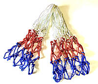 Сетка баскетбольная трехцветная нейлон (пара), 6 мм, на 12 петель