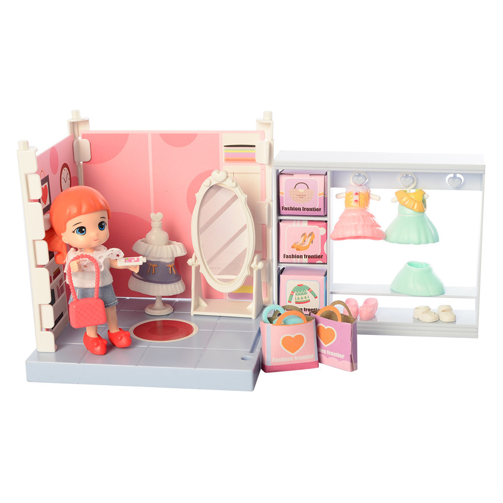 Ігровий набір гардероб із лялькою й одягом, фото 1