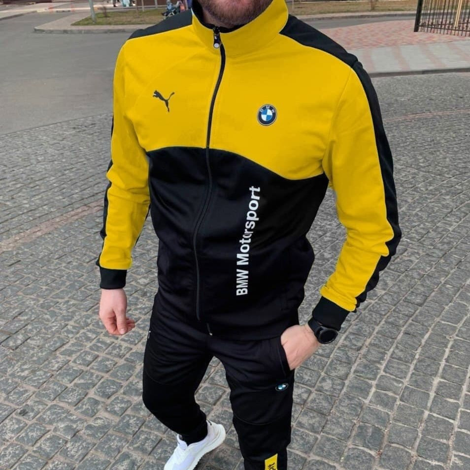 Чоловічий спорт костюм Puma жовтий Пума BMW Motorsport