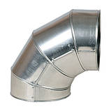 Кожух для ізоляції теплотрас з металу для димоходу і вентиляції - відвід 90* - Діаметр 210 мм, фото 2