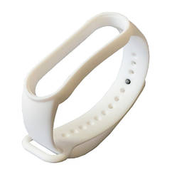 Силіконовий ремінець браслет для Xiaomi Mi Band 5 / 6, Спортивний ремінець на Сяомі Мі Бенд 5 / 6 Білий