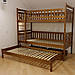 Ліжко двох'ярусне дерев'яне Том і Джері з додатковим спальним місцем масив бука (трансформер), фото 2