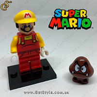 Фигурка конструктор Марио двухсторонняя Mario 5 х 3 см