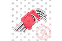 Набор ключей шестигранных коротких HEX 1,5-10 мм, 9 шт.