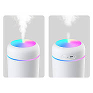 Ультразвуковий зволожувач повітря Humidifier DQ-107 білий, 300 мл, USB, c RGB підсвічуванням, аромадифузор, фото 8