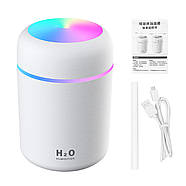 Ультразвуковий зволожувач повітря Humidifier DQ-107 білий, 300 мл, USB, c RGB підсвічуванням, аромадифузор, фото 11