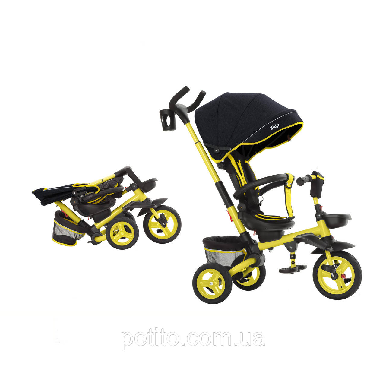 Велосипед триколісний TILLY FLIP T-390/1 Жовтий/1/, фото 1