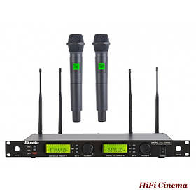 Радіосистема DV Audio WMS-24H з двома ручними мікрофонами в металевому корпусі, UHF