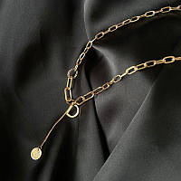 Ожерелье цепь с буквой D, д, 4615