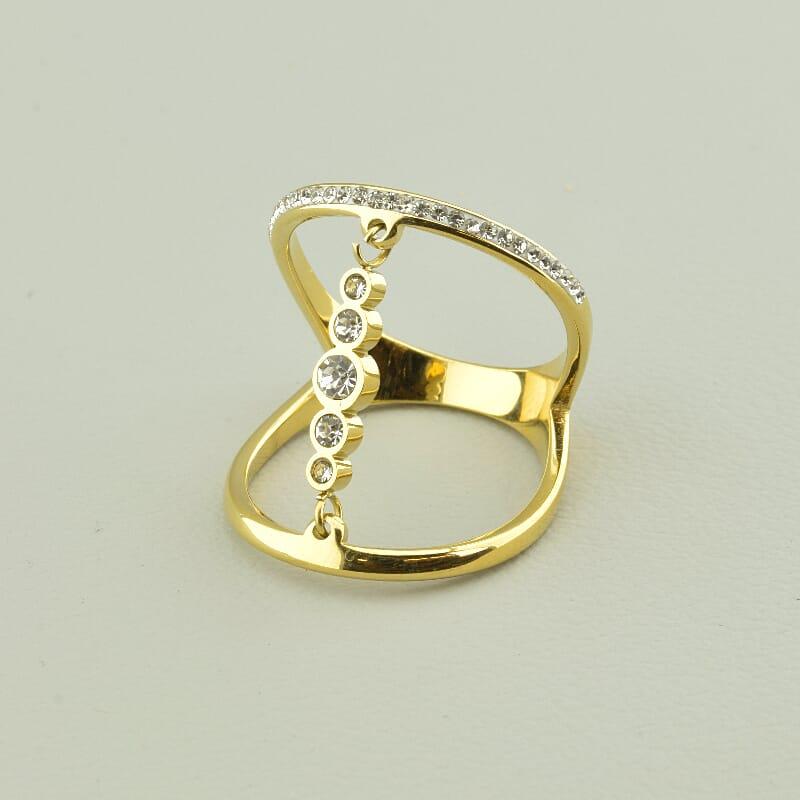 Каблучка 'XUPING' Фіаніт (позолота 18к (лимонна)), фото 1