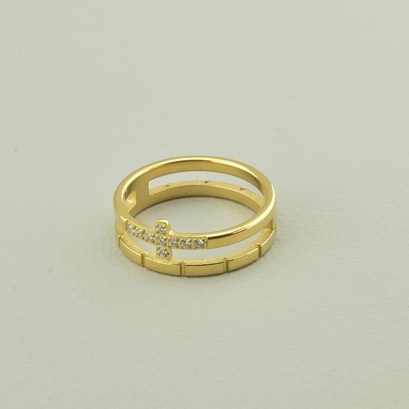 Каблучка 'XUPING' Фіаніт (позолота 18к (лимонна)), фото 1