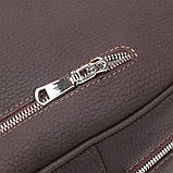 Стильний матовий жіночий рюкзак із натуральної шкіри Shvigel 16325 Коричневий, фото 6