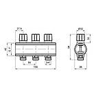 Колектор Icma з регулювальними вентилями 1" 3 виходи №1105 (Red), фото 2