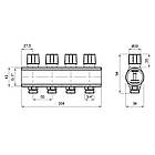 Колектор Icma з регулювальними вентилями 1" 4 виходи №1105 (Red), фото 2