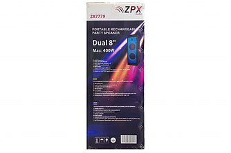 Професійна акумуляторна акустична система ZPX ZX7779 з бездротовим мікрофоном