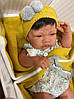 Силіконова лялька новонароджене немовля реборн хлопчик Джейсі 42 см Жовтий, фото 5