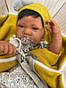 Силіконова лялька новонароджене немовля реборн хлопчик Джейсі 42 см Жовтий, фото 2
