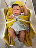Силіконова лялька новонароджене немовля реборн хлопчик Джейсі 42 см Жовтий, фото 6