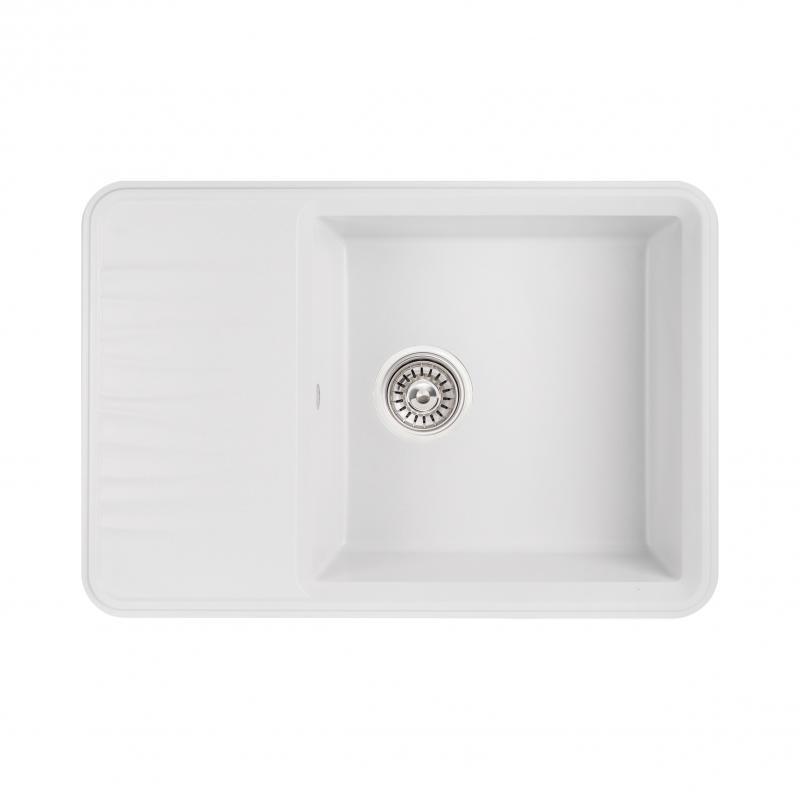 Кухонна мийка Qtap CS 7440 White (QT7440WHI650), фото 1