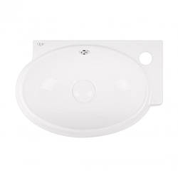 Раковина Qtap Leo 430x290x140 White з доним клапаном QT115011RW