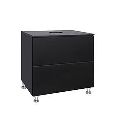 Тумба підлогова Qtap Tern 700х616х469 Matt black зі стільницею QT1780TNL702MB