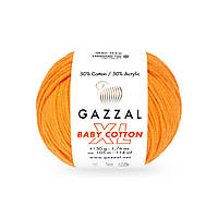 Gazzal BABY COTTON XL (Газзал Бейби Коттон ХL) № 3416 желток (Пряжа с хлопком, нитки для вязания)