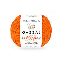 Gazzal BABY COTTON XL (Газзал Бейби Коттон ХL) № 3419 оранжевый (Пряжа с хлопком, нитки для вязания)