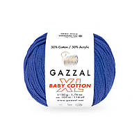 Gazzal BABY COTTON XL (Газзал Бейби Коттон ХL) № 3421 василек (Пряжа с хлопком, нитки для вязания)